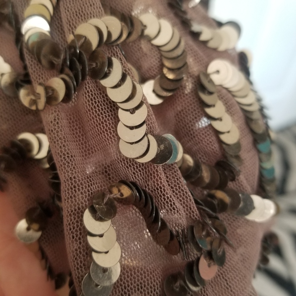 Vintage Pisarro Nights Sequined Brown   Cocktail Dress size 8 - Picture 8 of 8